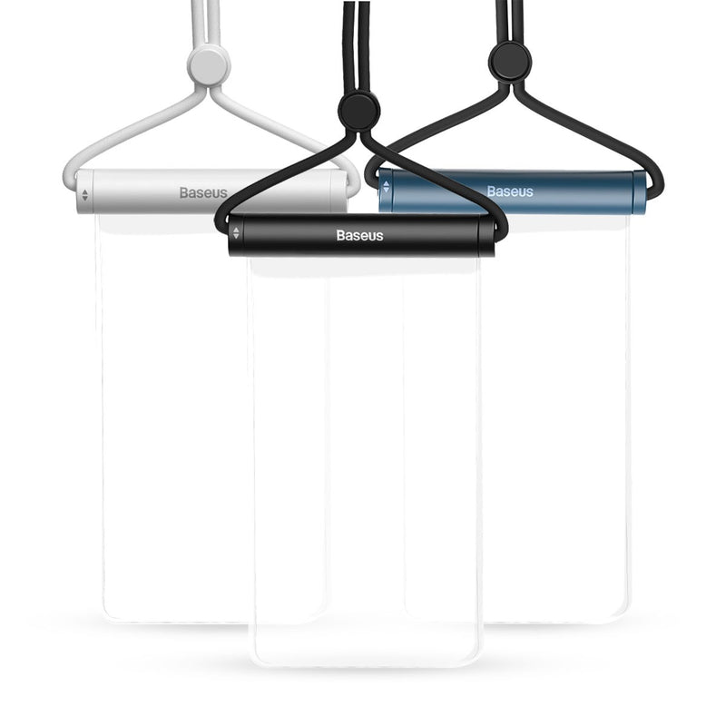 Baseus Cylinder Slide-Cover Waterproof Bag IPX8 Transparent Sensitive Response Seal Lock 7.2inch Phones Swimming Storage Travel Bag