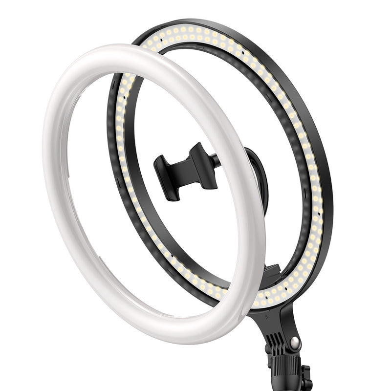 Baseus Live Stream Holder 3 Colours Light Mode Stepless Dimming LED Soft Lamp Beads USB 10inch Light Ring