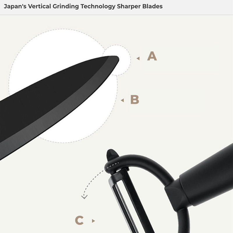 Xiaomi Huohou Nano Ceramic Knife Set 4 Pieces Set 4 6 8 Inch Lightweight and Environmentally Non-stick Sharp Blade Peeler Slicers Set