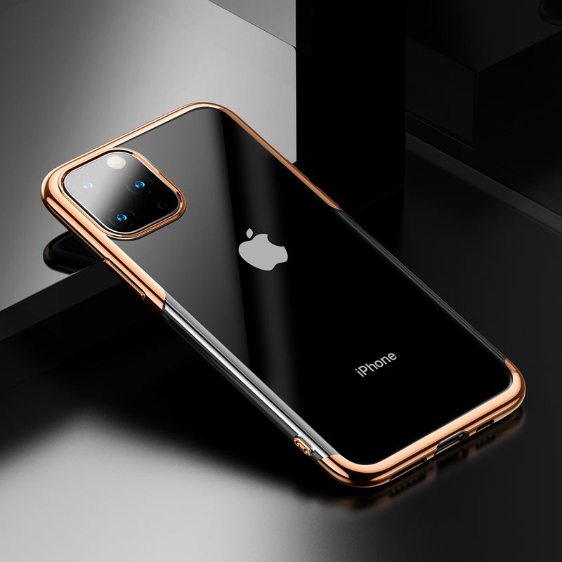 Baseus Shining iPhone 11 Pro Max 5.8 6.1 6.5 inch (2019) Plated TPU Anti Shock Impact Scratch Thin Back Case Casing