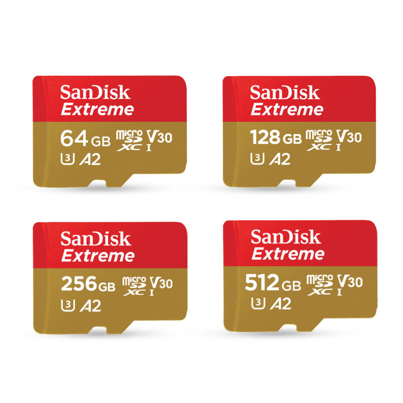 SanDisk Extreme MicroSDXC A2 UHS-I U3 V30 4K UHD Memory Card Up to 160MB/s Read Camera Mobile Micro SD Memory Card