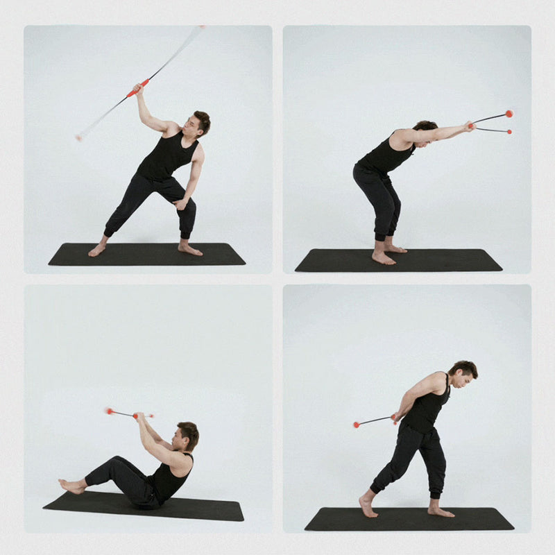 Multi-Function Fitness Training Exercise Elastic Stick Vibrating