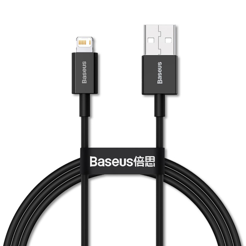 Baseus Superior Lightning 2.4A USB To Lightning iP Quick Charge Data 480Mbps TPE Anti Break Durable 1M 2M Cable