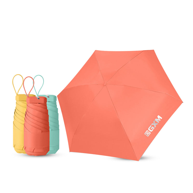 GXM Mini UV Umbrella Lightweight UPF 50+ UV Blocking Coating Foldable into Compact Size Waterproof Wind Resistance Rain and Shine Dual Use