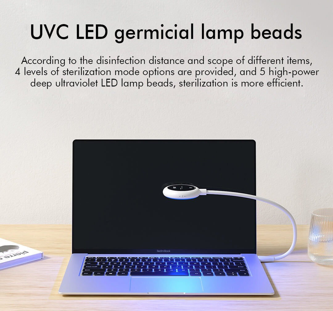 Xiaomi 59 Seconds Portable UV Smart Lamp Intelligent Pet Keyboard Disinfection Anti Bacteria Sterilization Lamp USB Lighting Desk Lamp